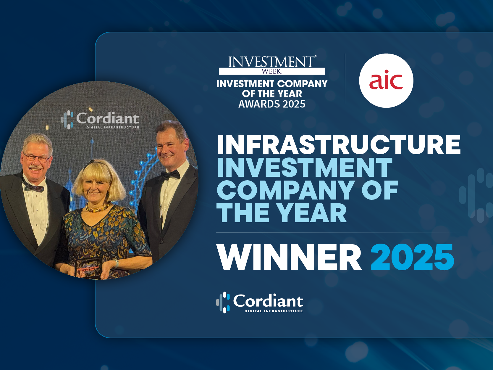 Featured image for Cordiant Digital Infrastructure Limited wins Infrastructure Investment Company of the Year 2025.